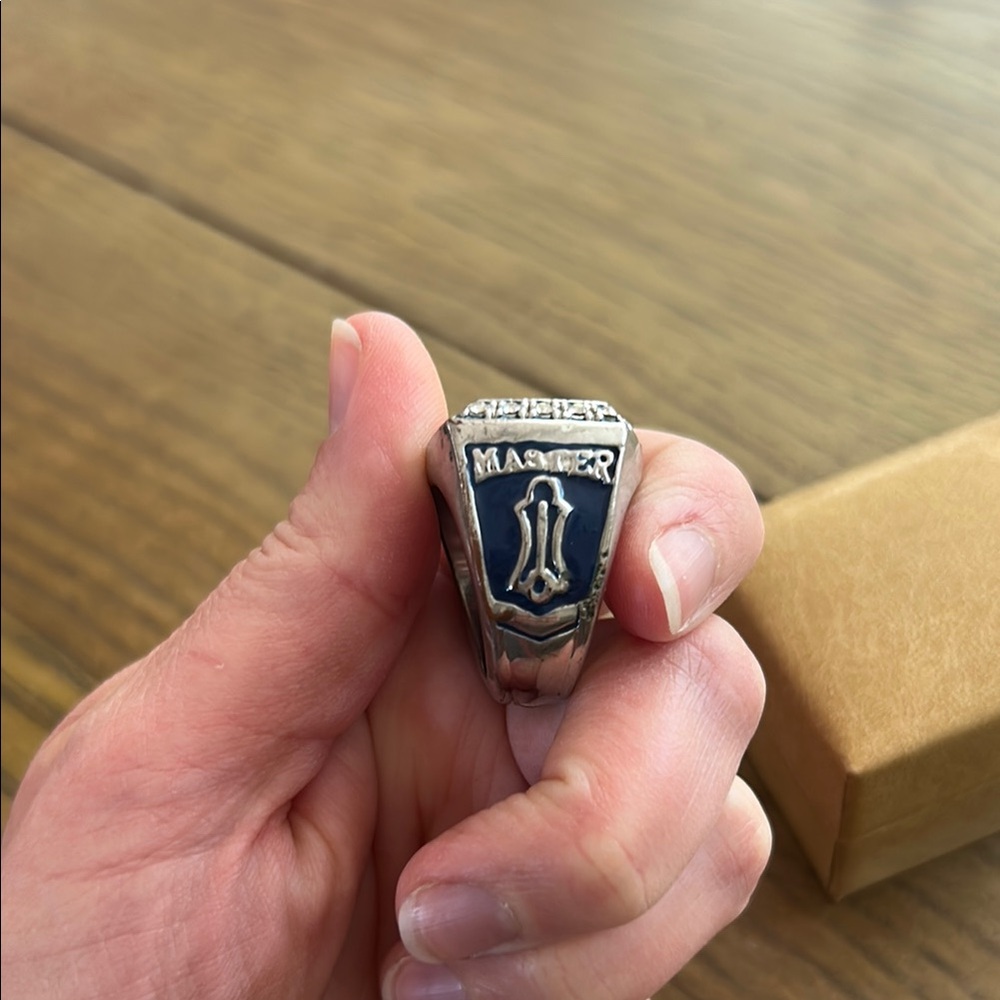 Mason Silver Statement Ring With Intricate Design - image 5